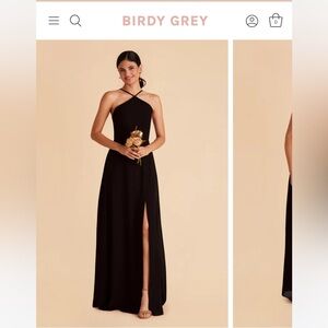 Birdy Grey Chiffon Black Bridesmaid Dress